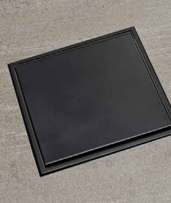 ΣΧΑΡΆΚΙ ΤΕΤΡΆΓΩΝΟ PREMIUM INOX BLACK DOLU ΜΕ ΈΞΟΔΟ Ø100