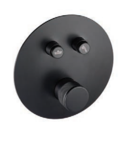 DSU 5002 N ΜΙΚΤΗΣ ΕΝΤΟΙΧΙΣΜΟΥ ΣΤΡΟΓΓΥΛΟΣ PUSH BUTTON 2 ΕΞΟΔΩΝ ΣΕ ΚΟΥΤΙ ΕΝΤΟΙΧΙΣΜΟΥ BLACK MATT