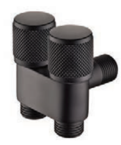 69141 Ν ΔΙΠΛΟΣ ΔΙΑΚΟΠΤΗΣ ΠΑΡΟΧΗΣ ΝΕΡΟΥ 1/2'' BLACK MATT